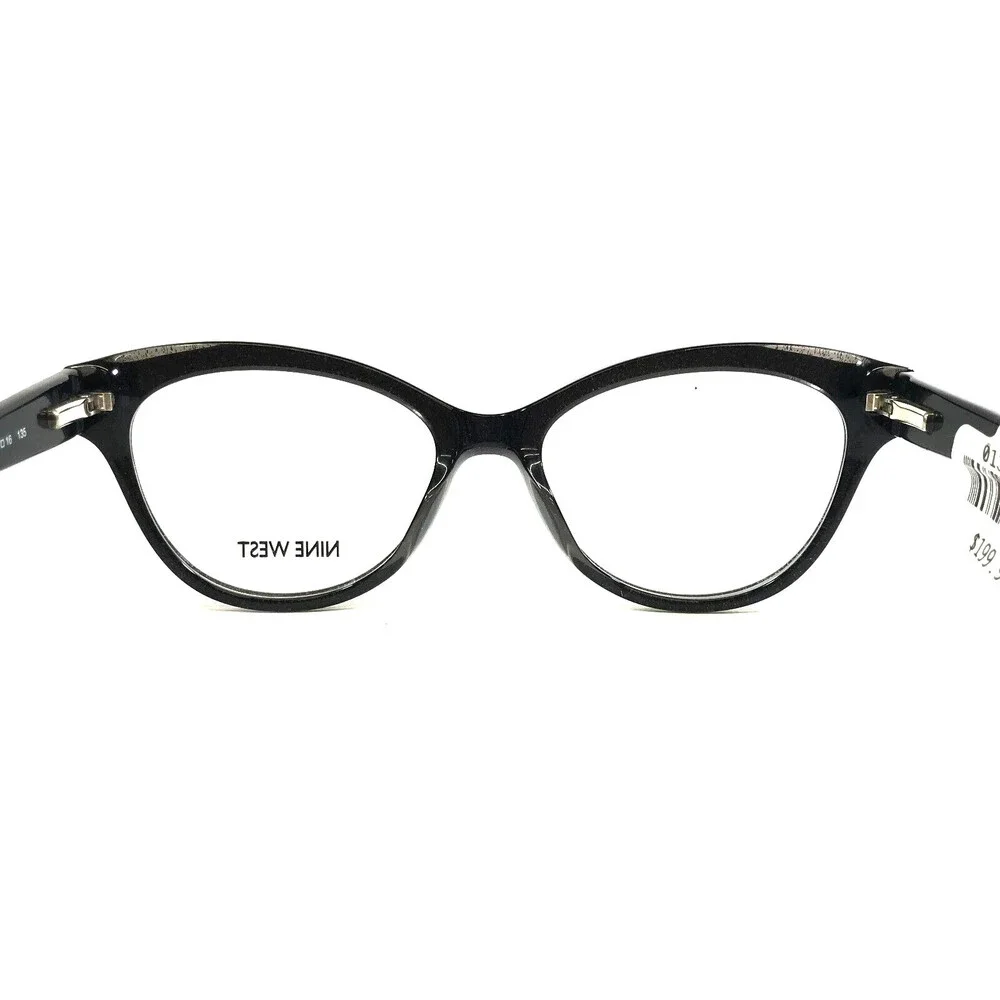 Nine West Eyeglasses Frame NW5131 030 Polished Black Gray Cat Eye 51-16-135